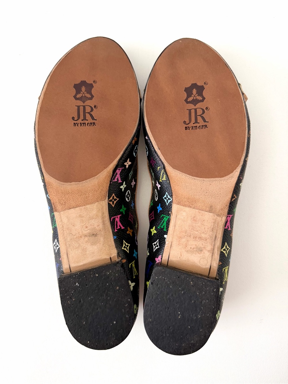 LOUIS VUITTON | Takashi Murakami Multicolor Ballet Flats Black Monogram EU 38.5 - Picture 13 of 14